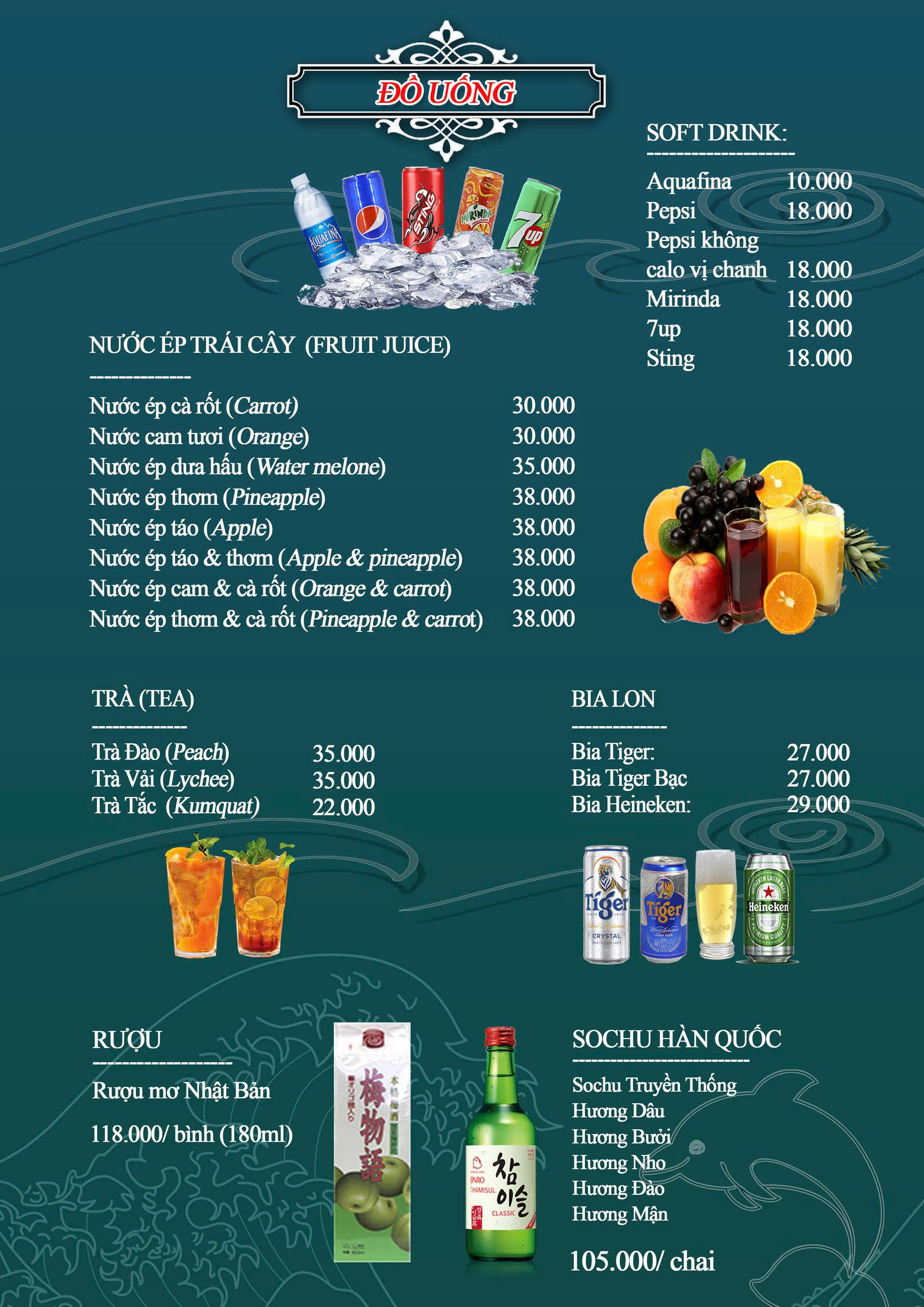 Thực đơn Đồ uống