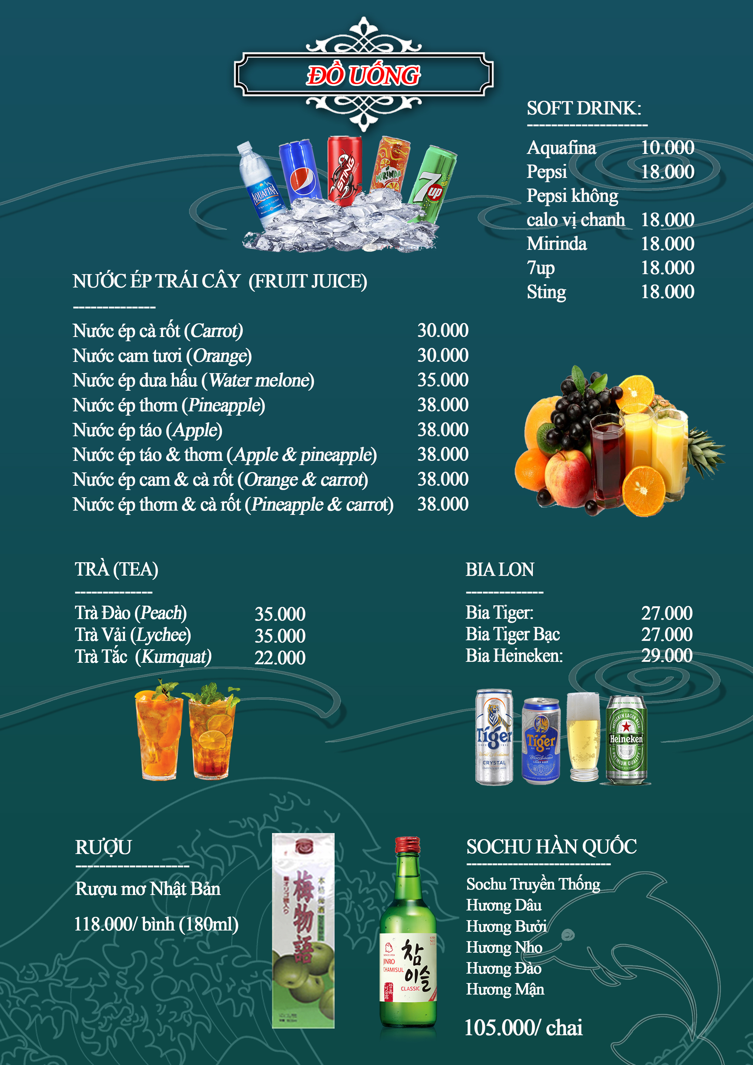 Thực đơn Đồ uống