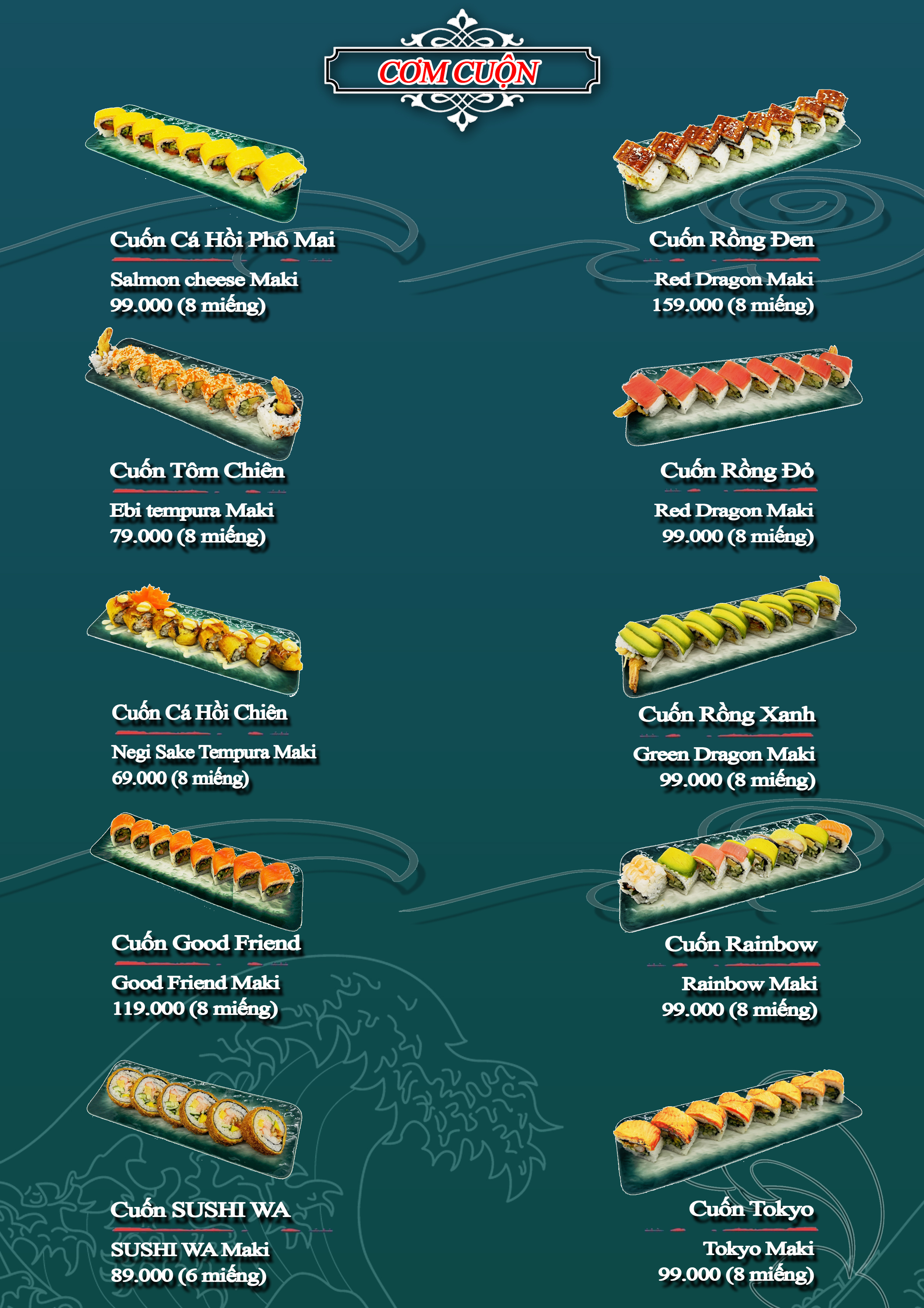 Thực đơn Cơm cuộn